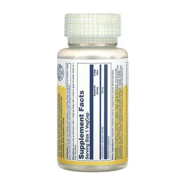 L-Carnitine Free Form 500mg - 30 vcaps &mdash; оригинальный товар