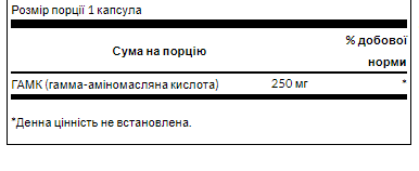 GABA 250 mg - 60 Caps &mdash; оригинальный товар