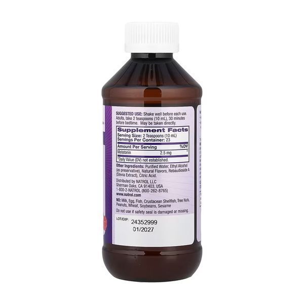 Melatonin Liquid 2.5mg - 237 ml &mdash; оригінальний товар