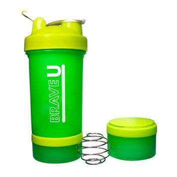 Shaker with containers 3 in 1 - 600ml Light green &mdash; оригинальный товар