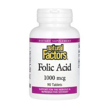 Folic Acid 1mg - 90 tabs &mdash; оригінальний товар