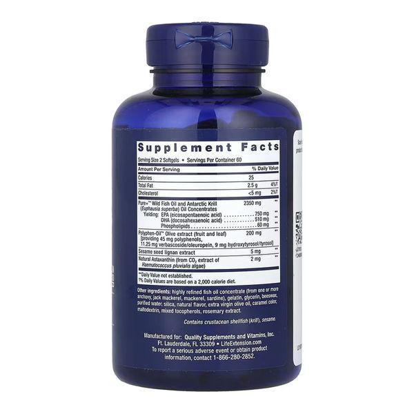 Super Omega-3 Plus EPA/DHA Fish Oil, Sesame Lignans, Olive Extract, Krill & Astaxanthin - 120 softgels &mdash; оригинальный товар
