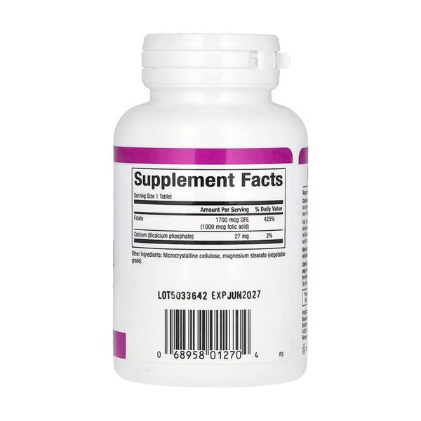 Folic Acid 1mg - 90 tabs &mdash; оригінальний товар
