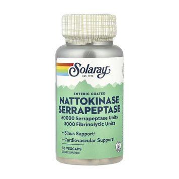Nattokinase & Serrapeptase - 30 vcaps &mdash; оригинальный товар
