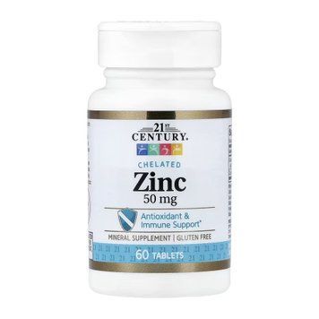 Zinc Chelated 50 mg - 60 tabs &mdash; оригинальный товар