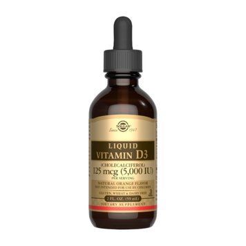 Liquid Vitamin D3 (Cholecalciferol) 125 mcg (5,000 IU) - 59ml Natural Orange &mdash; оригинальный товар
