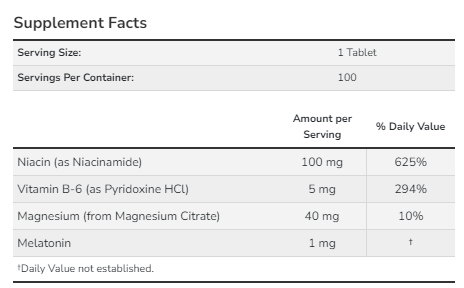 Melatonin 1 mg - 100 tabs &mdash; оригінальний товар