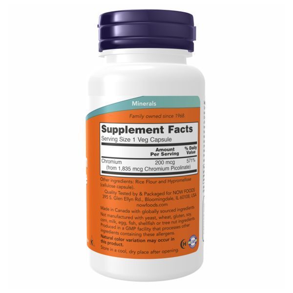 Chromium Picolinate 200mcg - 100caps &mdash; оригінальний товар