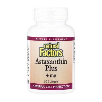 Astaxanthin Plus 4mg - 60 softgels &mdash; оригинальный товар