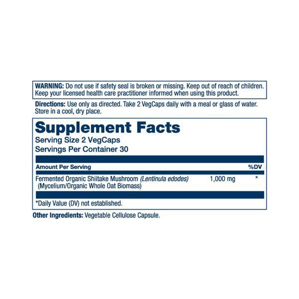 Fermented Shiitake Mushroom 1000mg - 60 vcaps &mdash; оригинальный товар
