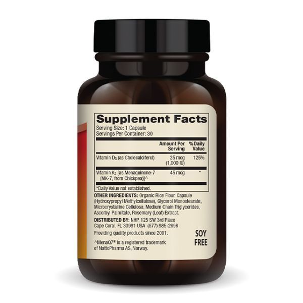 Vitamins D3 & K2 Low Dose - 30 caps &mdash; оригінальний товар