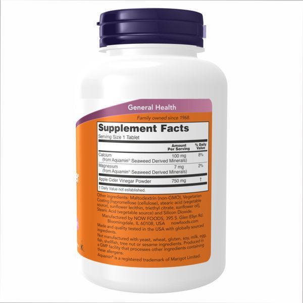 Apple Cider Vinegar 750 mg - 180 tabs &mdash; оригинальный товар