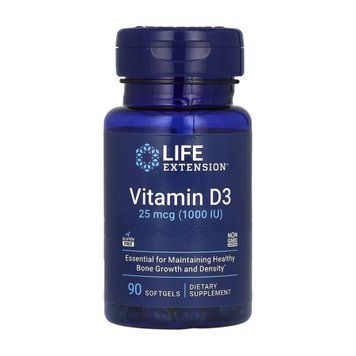 Vitamin D3 25 mcg (1000 IU) - 90 softgels &mdash; оригинальный товар