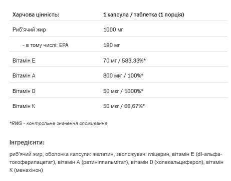 ADEK + Omega 3 Strong - 90 caps &mdash; оригинальный товар