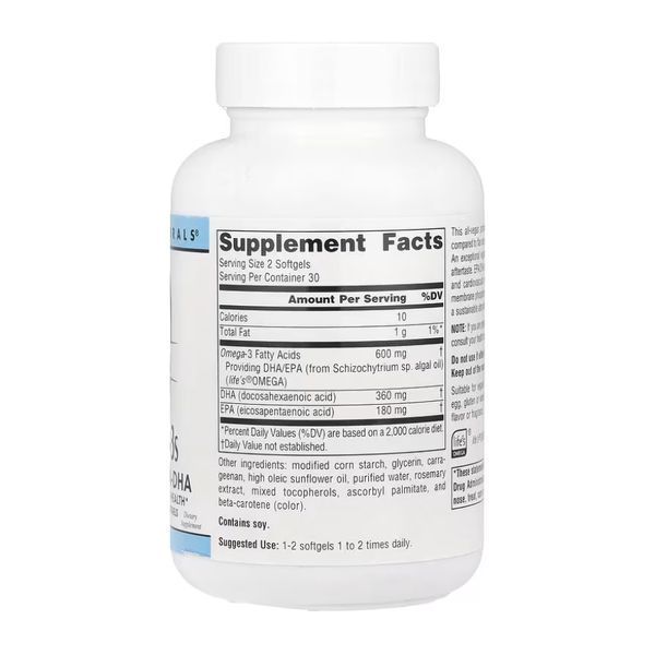 Vegan Omega-3s EPA-DHA 300mg - 60 softgels &mdash; оригінальний товар