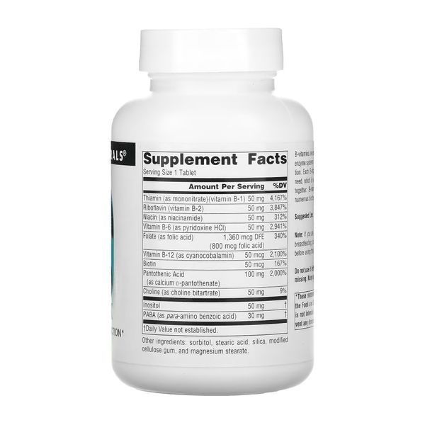 Vitamin B-50 Complex 50mg - 100 tabs &mdash; оригінальний товар