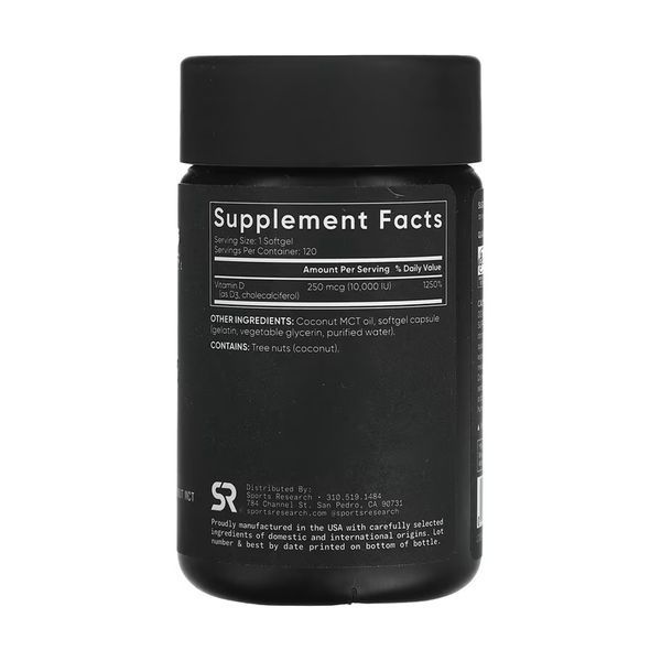Vitamin D3 10000IU - 120 softgels &mdash; оригінальний товар