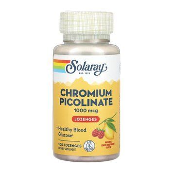 Chromium Picolinate 1000mcg - 100 lozenges Lemon-Raspberry &mdash; оригинальный товар