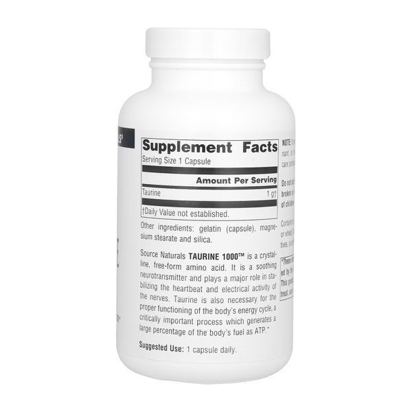 Taurine 1000&trade; 1000mg - 120 caps &mdash; оригінальний товар