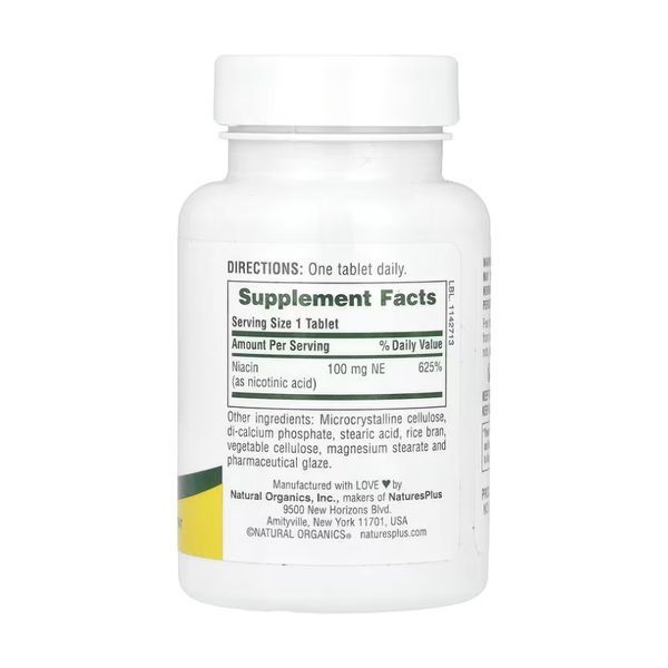 Niacin 100mg - 90 tabs &mdash; оригінальний товар