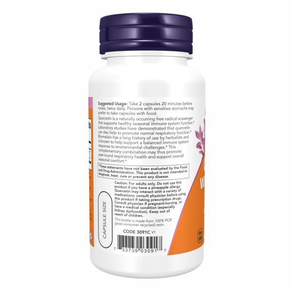 Quercetin with Bromelain - 120 vcaps &mdash; оригінальний товар