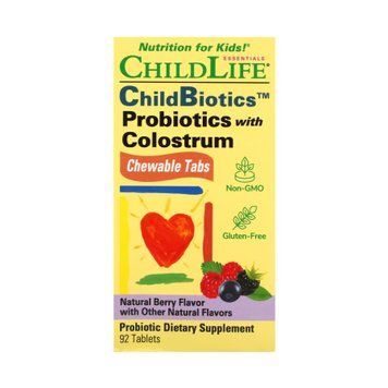 Probiotics with Colostrum Chewable - 90 tabs Natural Berry &mdash; оригинальный товар