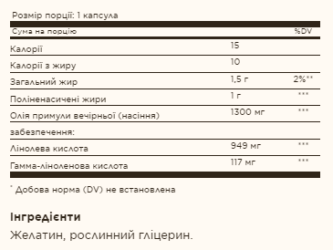 Evening Primrose Oil 1300mg - 60 softgels &mdash; оригінальний товар