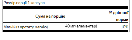 Magnesium Orotate 40mg - 60caps &mdash; оригинальный товар