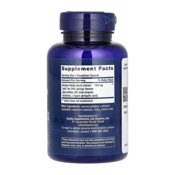 Ginkgo Biloba Certified Extract&trade;	120mg - 365 vcaps &mdash; оригінальний товар
