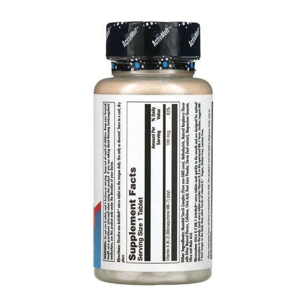 K-2 MK-7 ActivMelt 100 mcg - 60 tabs &mdash; оригінальний товар