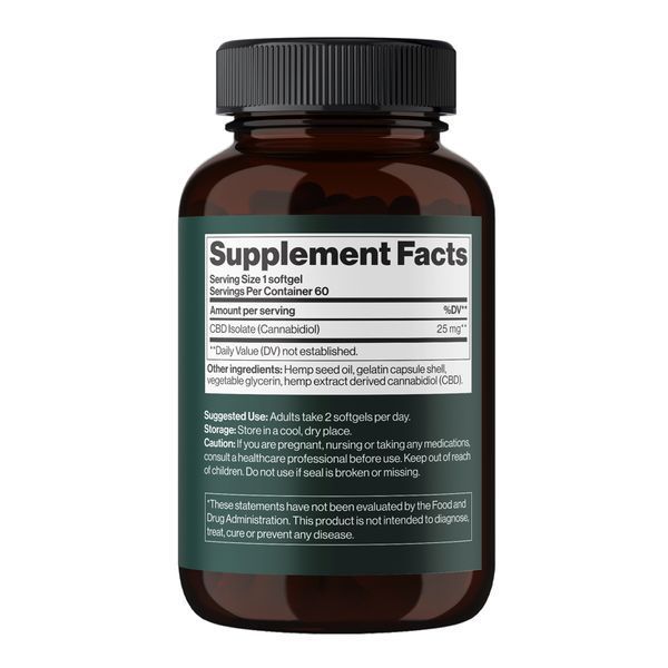 CBD Isolate 1500 mg - 60 softgels &mdash; оригінальний товар