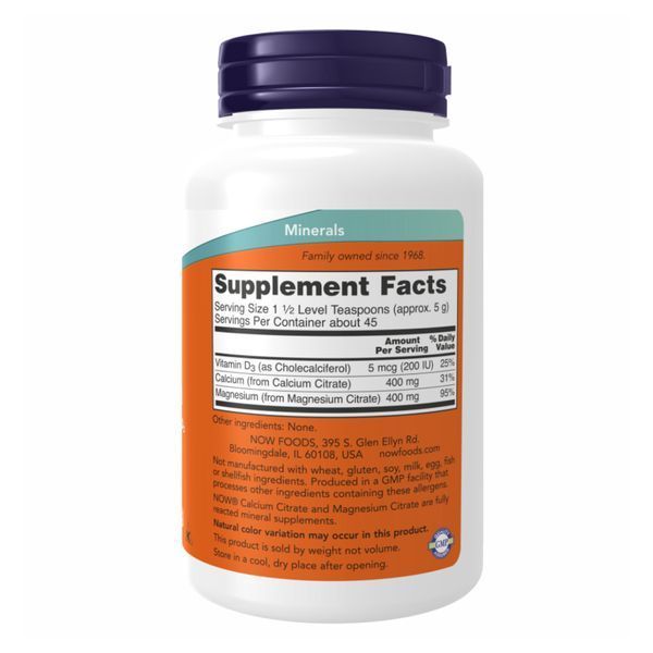 Calcium Magnesium Citrate Powder - 227g &mdash; оригинальный товар