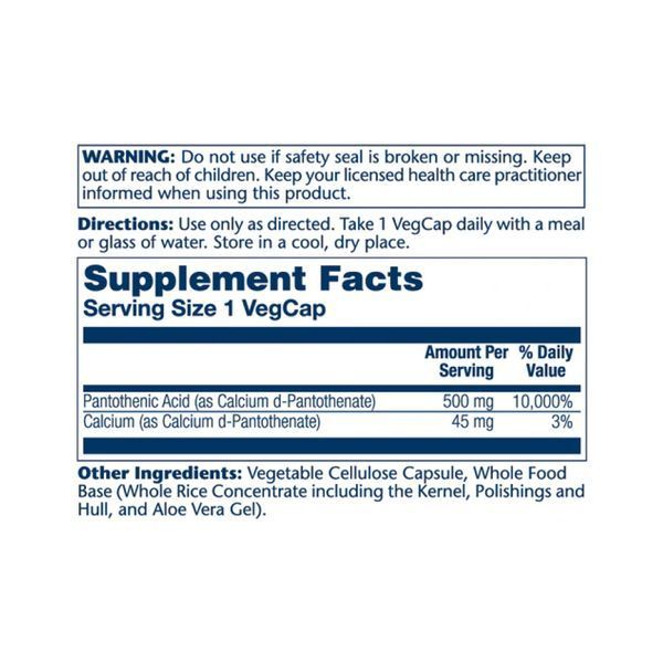 Pantothenic Acid 500mg - 100 veg caps &mdash; оригинальный товар