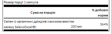 Selenoexcell Selenium 200mcg - 60caps &mdash; оригинальный товар