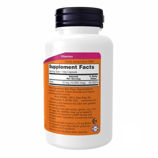 BIOTIN 10mg (10,000mcg) - 120 vcaps &mdash; оригінальний товар