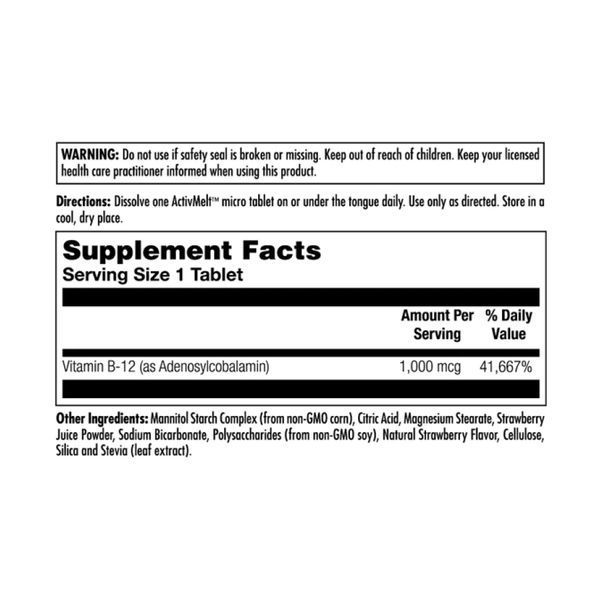 B12 Adenosylcobalamin 1000mcg - 90 tabs &mdash; оригинальный товар