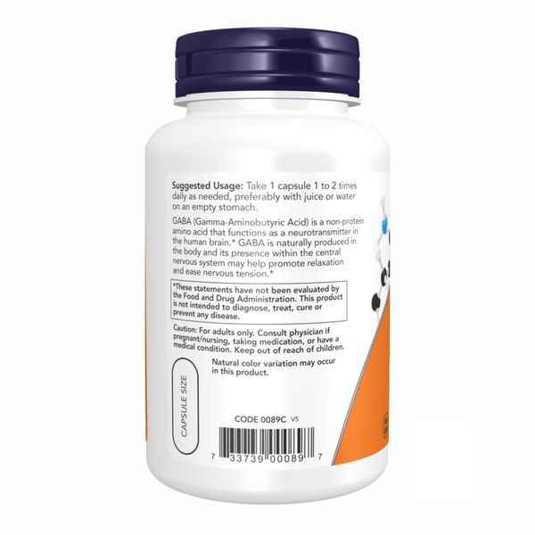 GABA 750mg - 100 vcaps &mdash; оригинальный товар