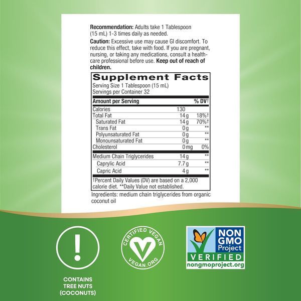 100% Organic MCT Oil - 16 oz &mdash; оригинальный товар