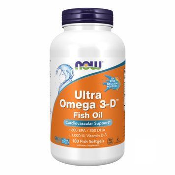 Ultra Omega 3-D&trade; Fish Oil - 180 Fish Softgels &mdash; оригінальний товар
