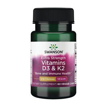 Extra Strength D3 & K2 5000 Iu & 100mcg - 60 vcaps (До 09.25) &mdash; оригинальный товар