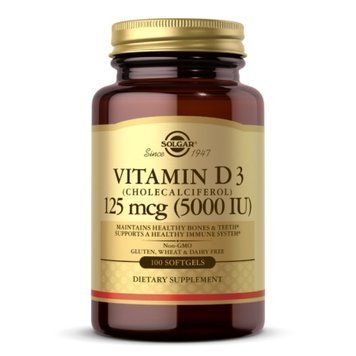 Vitamin D3 Cholecalciferol 125 mcg 5000 IU - 100 softgels &mdash; оригинальный товар