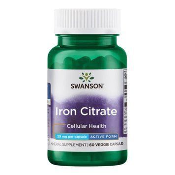 Iron Citrate 25mg - 60veg caps &mdash; оригинальный товар