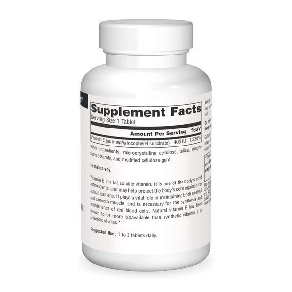 Vitamin E 400 IU D-Alpha Tocopherol - 50 tabs &mdash; оригинальный товар