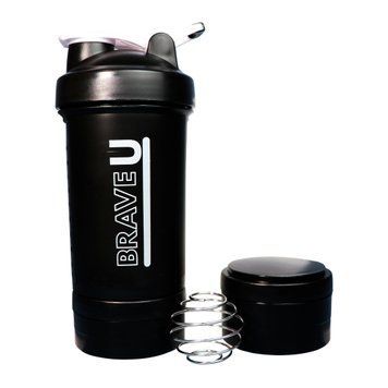 Shaker with containers 3 in 1 - 600ml Black &mdash; оригинальный товар