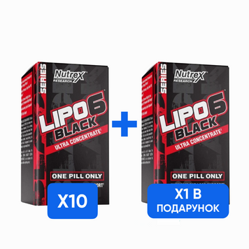 Lipo 6 Black Ultra Concentrate - 60 caps х 10 + x 1 Lipo 6 Black Ultra Concentrate - 60 cap в подарок!s &mdash; оригинальный товар
