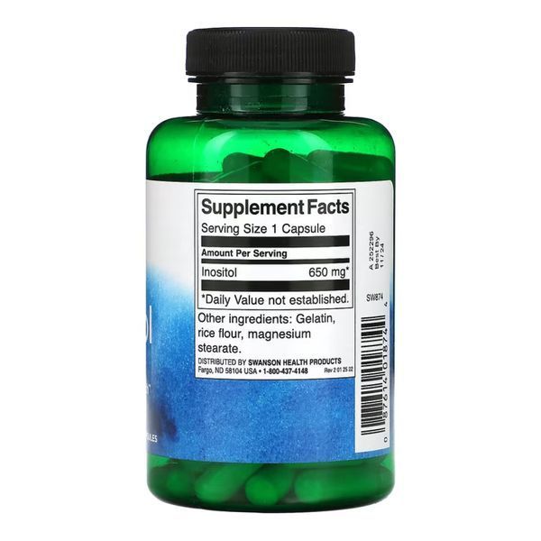 Inositol 650mg - 100 caps (До 12.25) &mdash; оригинальный товар