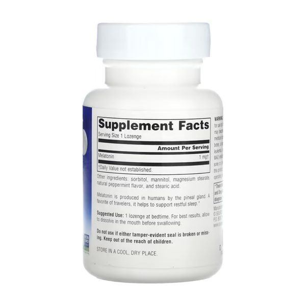 Sleep Science&reg; Melatonin 1mg Peppermint - 100 lozenges &mdash; оригинальный товар
