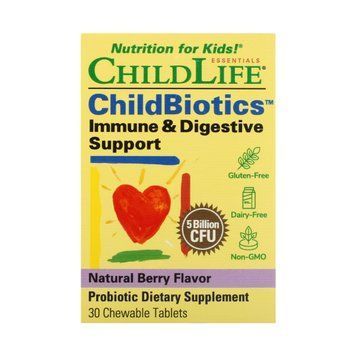 ChildBiotics Immune + Digestive Support - 30 Chewable tabs Natural Berry (До 11.25) &mdash; оригинальный товар