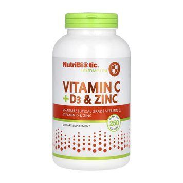 Vitamin C + D3 & Zinc - 250 caps &mdash; оригинальный товар