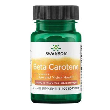Beta-Carotene 25,000 IU (7,500 mcg RAE) - 100 Sgels &mdash; оригинальный товар